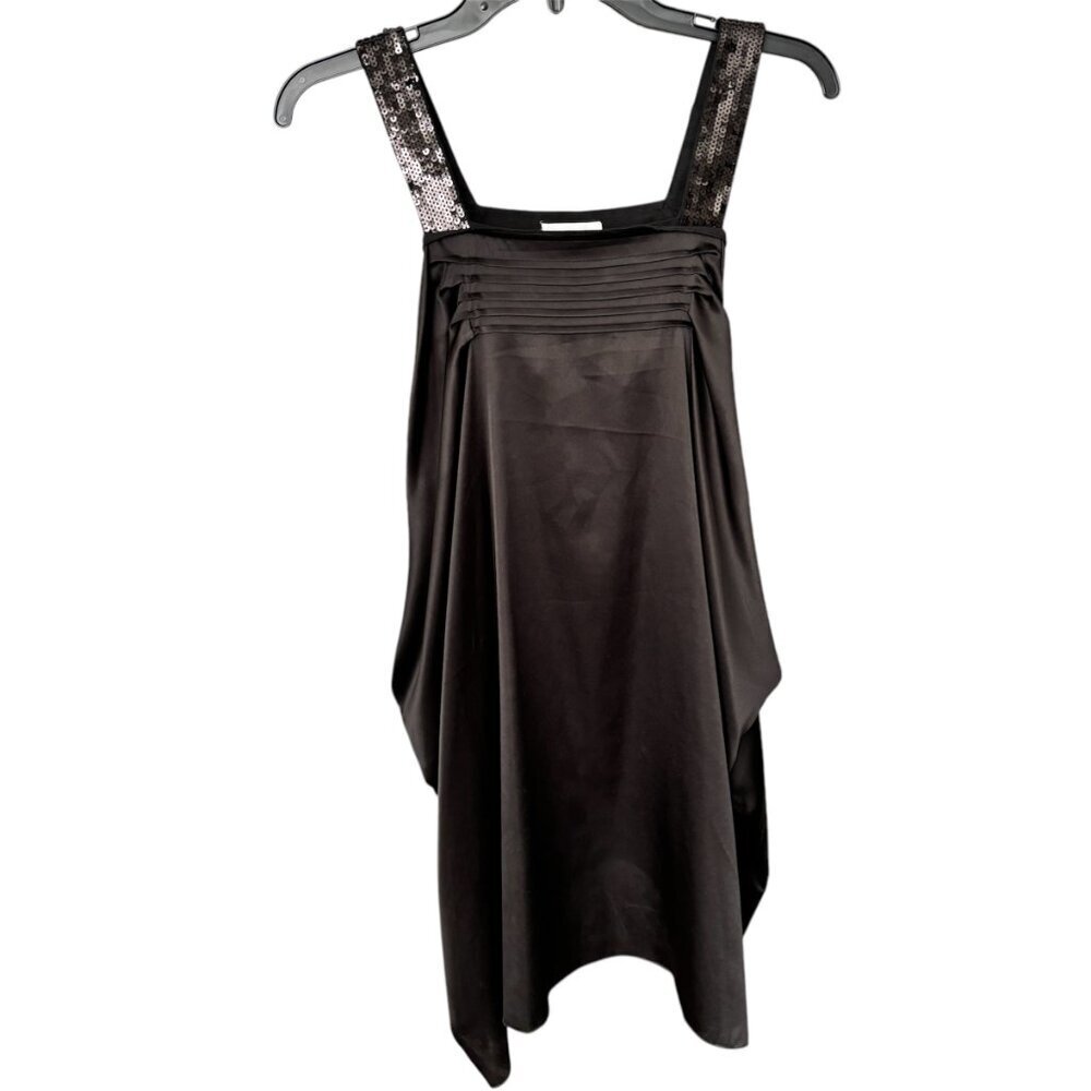 Athe Vanessa Bruno Black 100% Silk Elegant Black Cocoon Dress